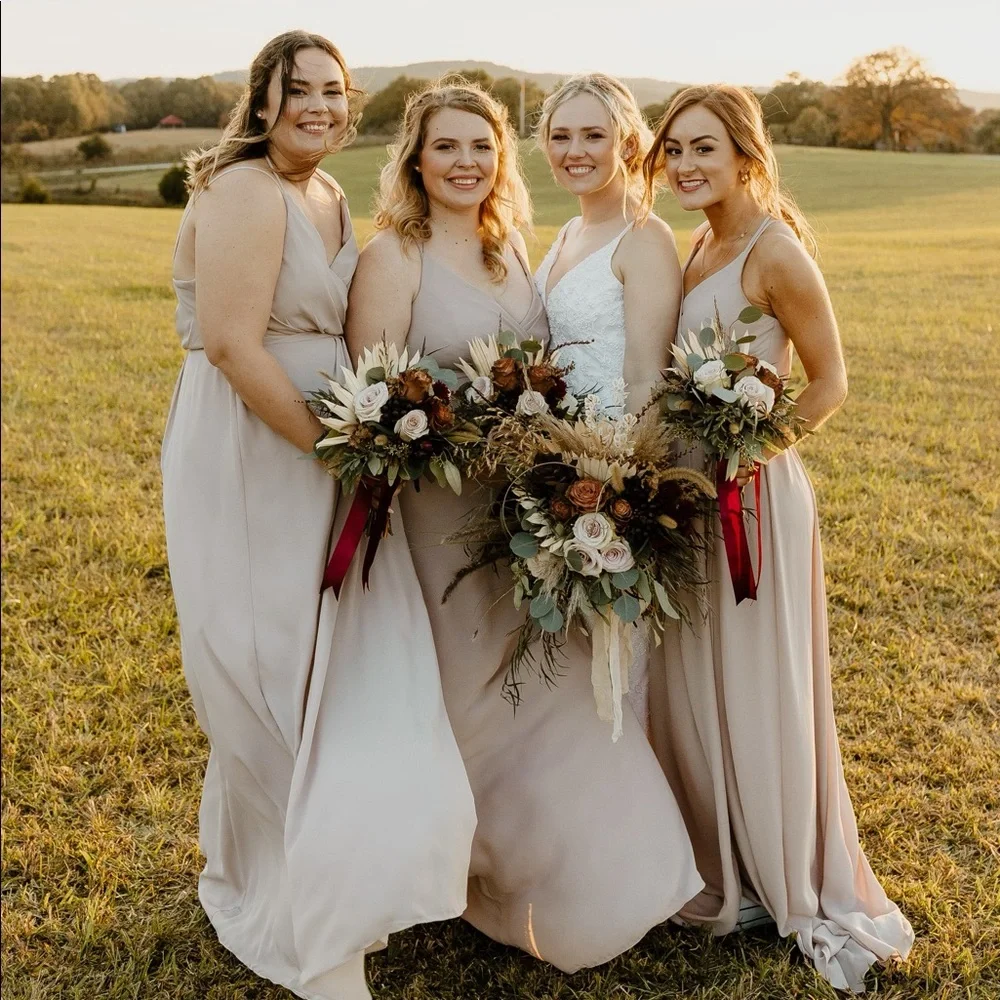 Bridesmaid Wrap Dress - Picture 1 of 4